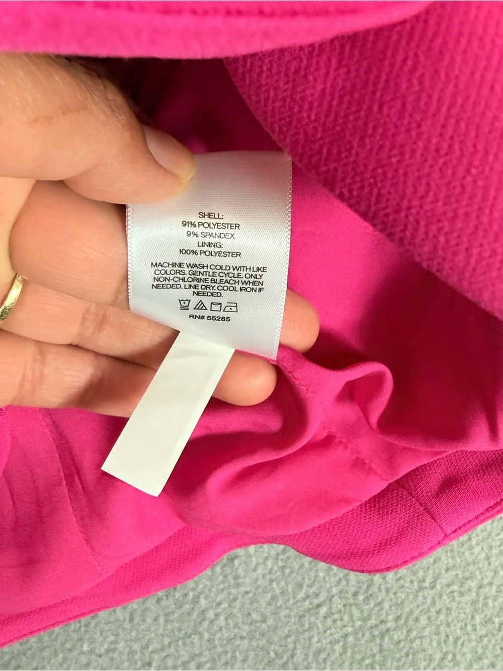 Express Vibrant Fuchsia Button Front Vest - Picture 5 of 8